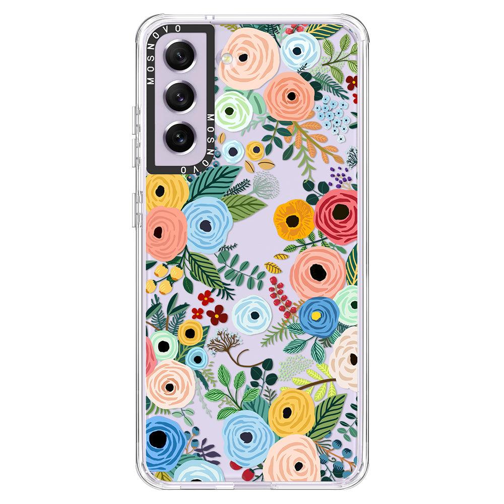 Pastel Perfection Flower Phone Case - Samsung Galaxy S21 FE Case - MOSNOVO