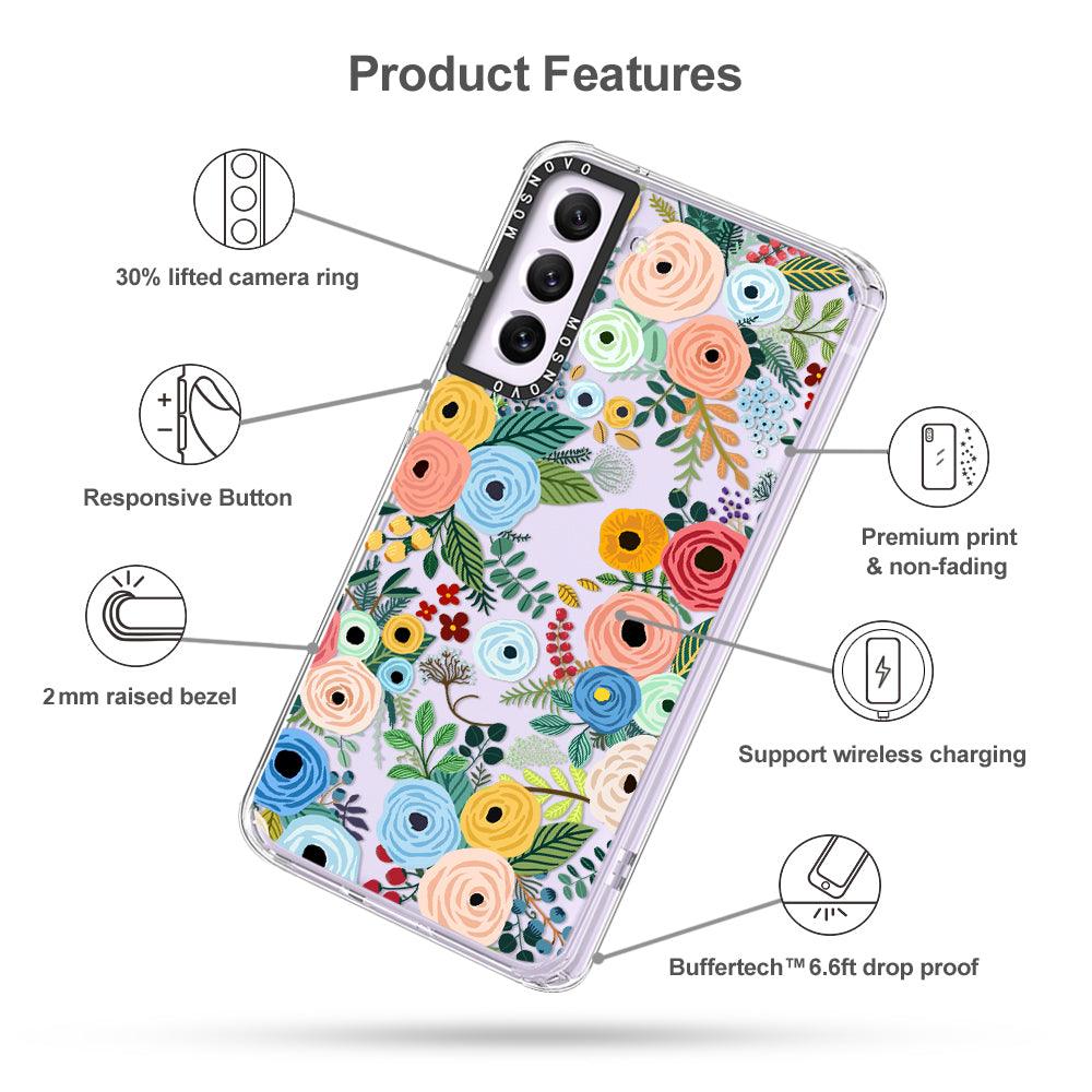 Pastel Perfection Flower Phone Case - Samsung Galaxy S21 FE Case - MOSNOVO