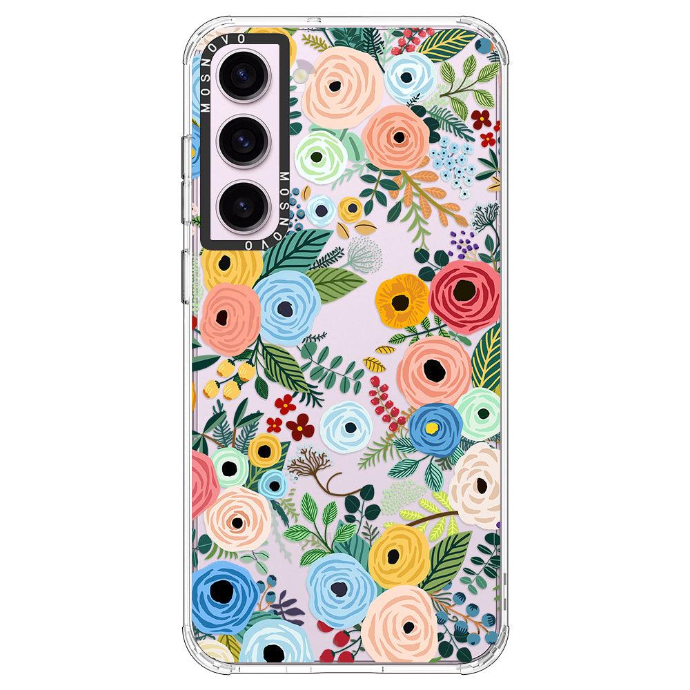 Pastel Floral Garden Phone Case - Samsung Galaxy S23 Case - MOSNOVO