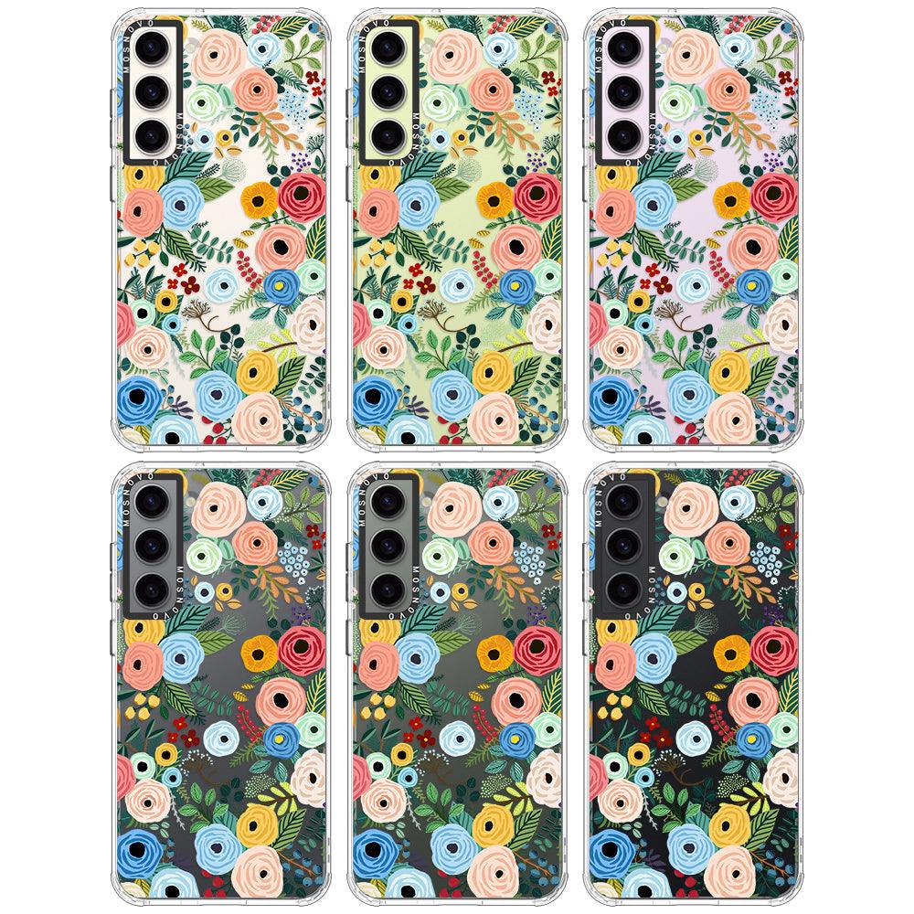 Pastel Floral Garden Phone Case - Samsung Galaxy S23 Case - MOSNOVO