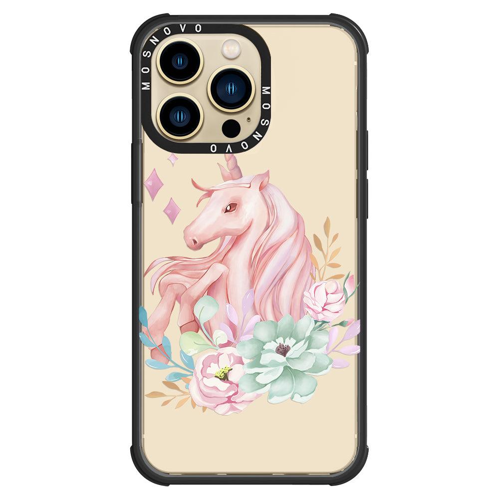 Elegant Flowers Unicorn Phone Case - iPhone 13 Pro Case - MOSNOVO