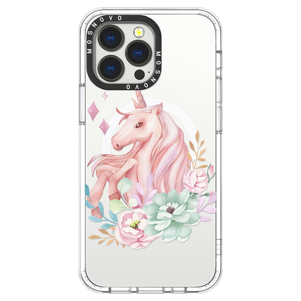 Elegant Flowers Unicorn Phone Case - iPhone 13 Pro Case - MOSNOVO