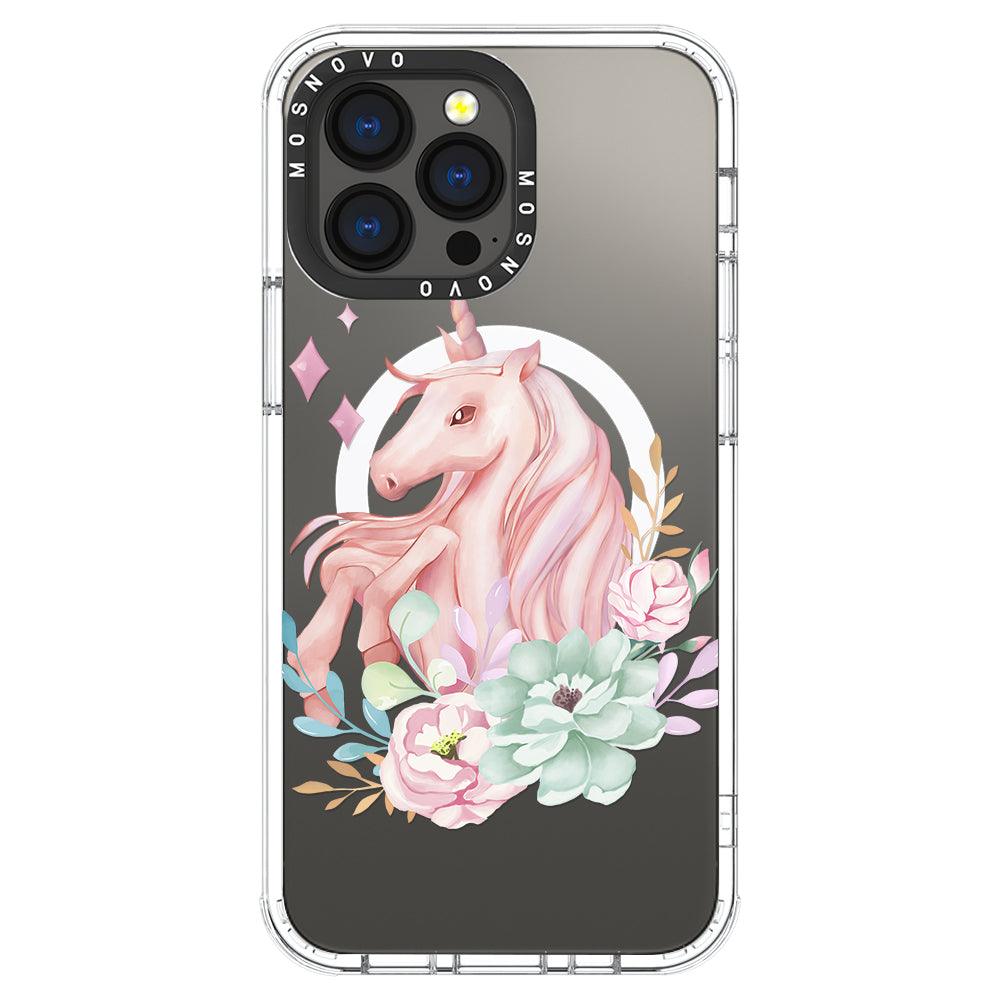 Elegant Flowers Unicorn Phone Case - iPhone 13 Pro Case - MOSNOVO