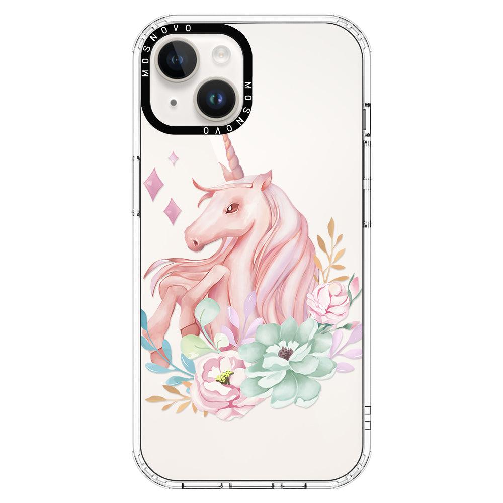 Elegant Flowers Unicorn Phone Case - iPhone 14 Case - MOSNOVO