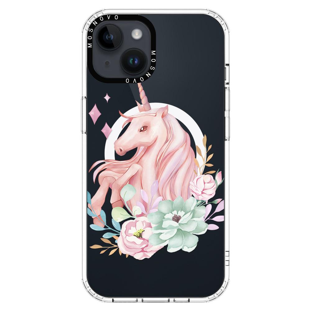 Elegant Flowers Unicorn Phone Case - iPhone 14 Case - MOSNOVO