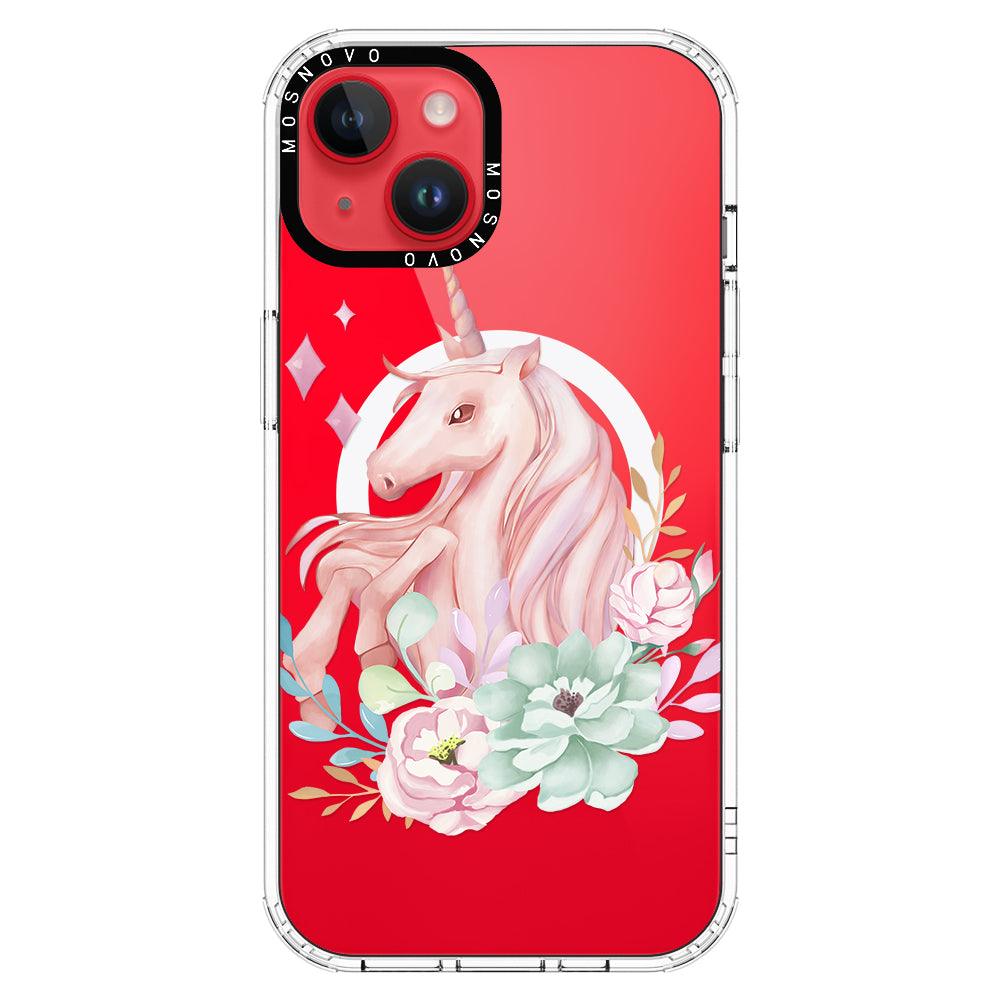 Elegant Flowers Unicorn Phone Case - iPhone 14 Case - MOSNOVO