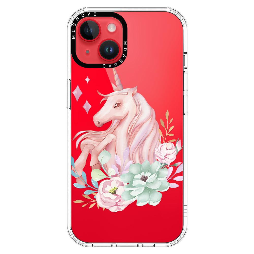 Elegant Flowers Unicorn Phone Case - iPhone 14 Case - MOSNOVO