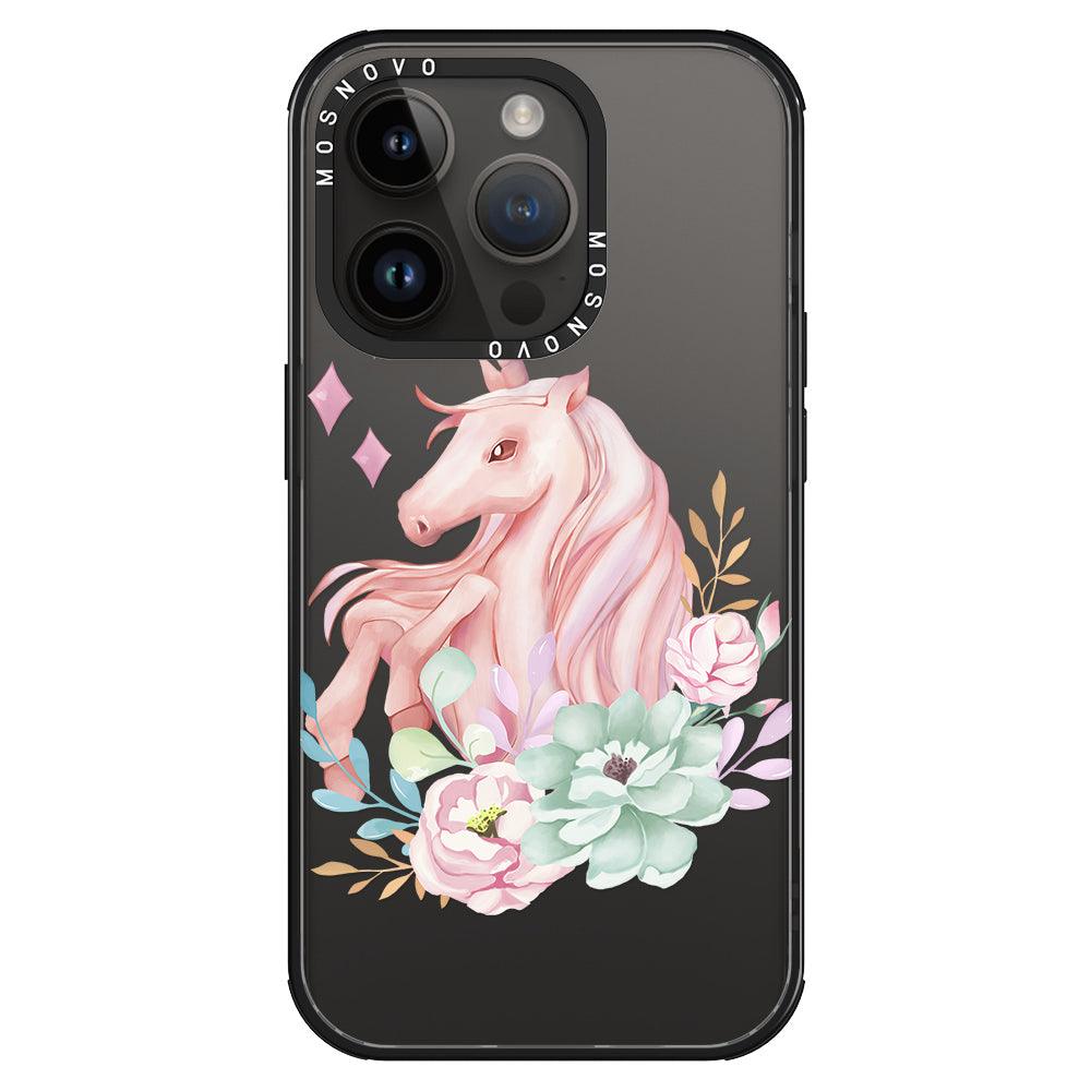 Elegant Flowers Unicorn Phone Case - iPhone 14 Pro Case - MOSNOVO