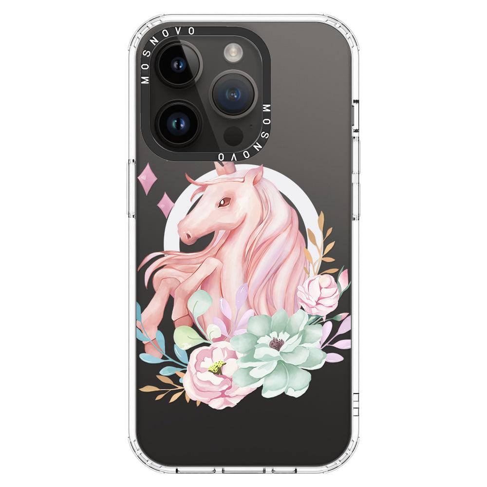 Elegant Flowers Unicorn Phone Case - iPhone 14 Pro Case - MOSNOVO