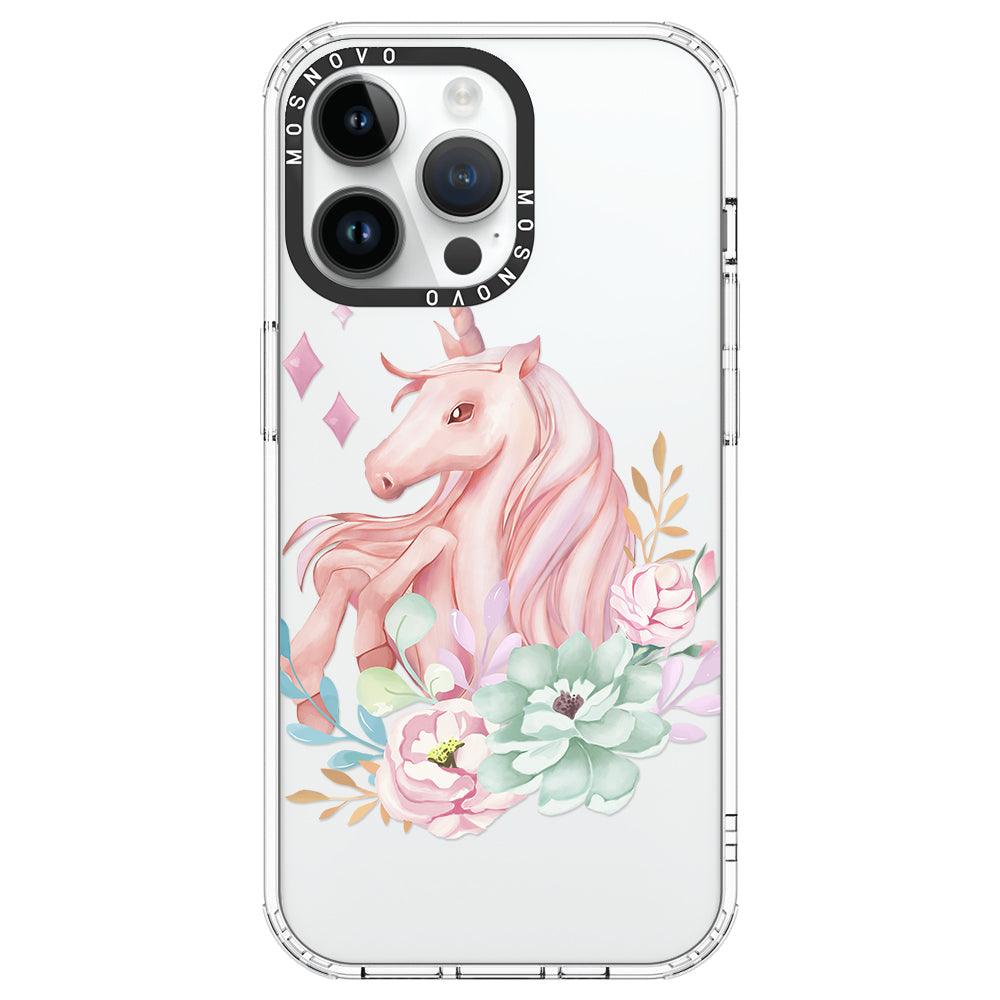 Elegant Flowers Unicorn Phone Case - iPhone 14 Pro Max Case - MOSNOVO