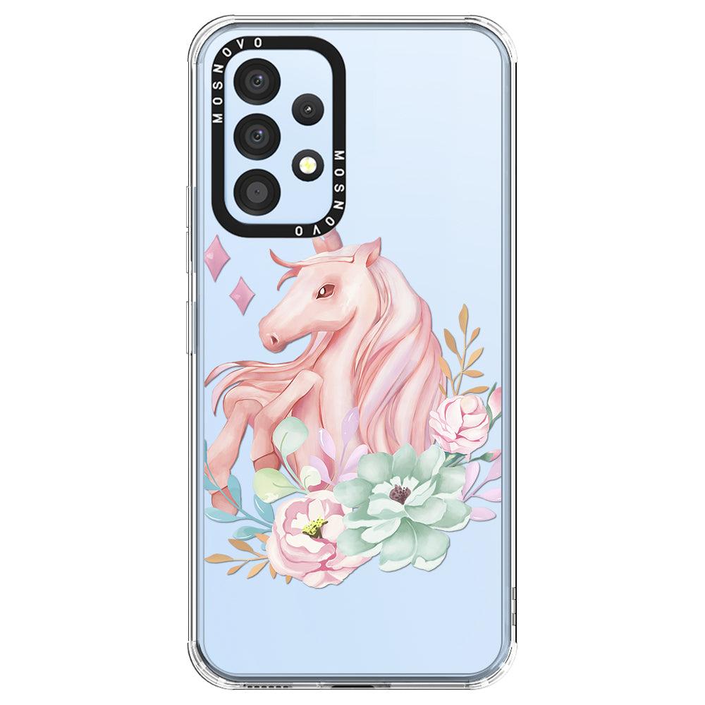 Pastel Flower Unicorn Phone Case - Samsung Galaxy A53 Case - MOSNOVO