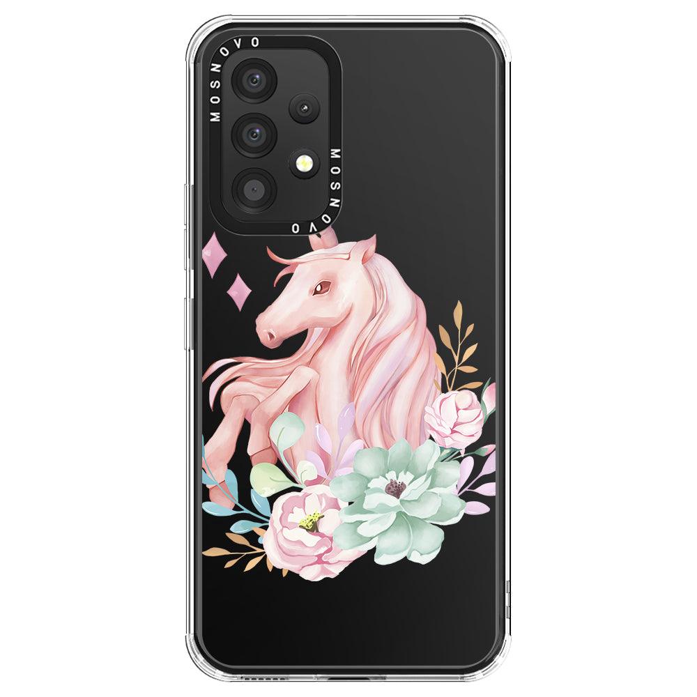 Pastel Flower Unicorn Phone Case - Samsung Galaxy A53 Case - MOSNOVO