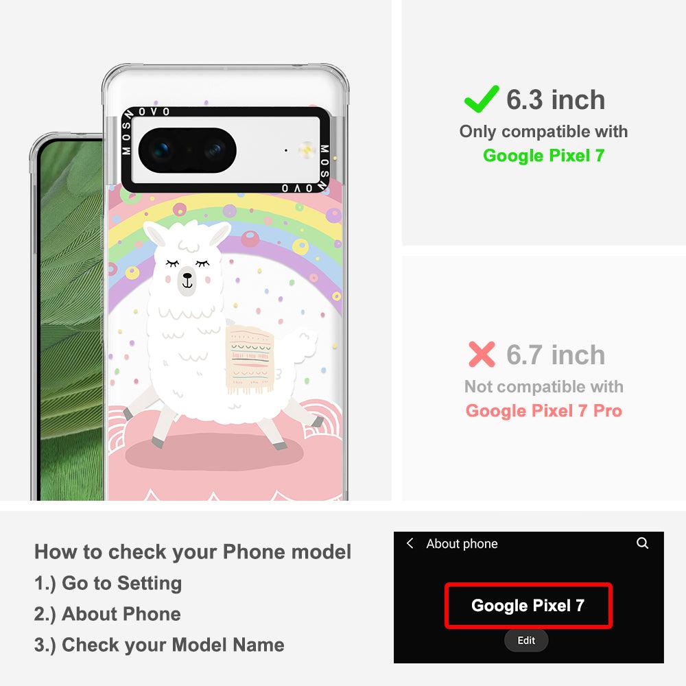 Pastel Rainbow Llama Phone Case - Google Pixel 7 Case - MOSNOVO