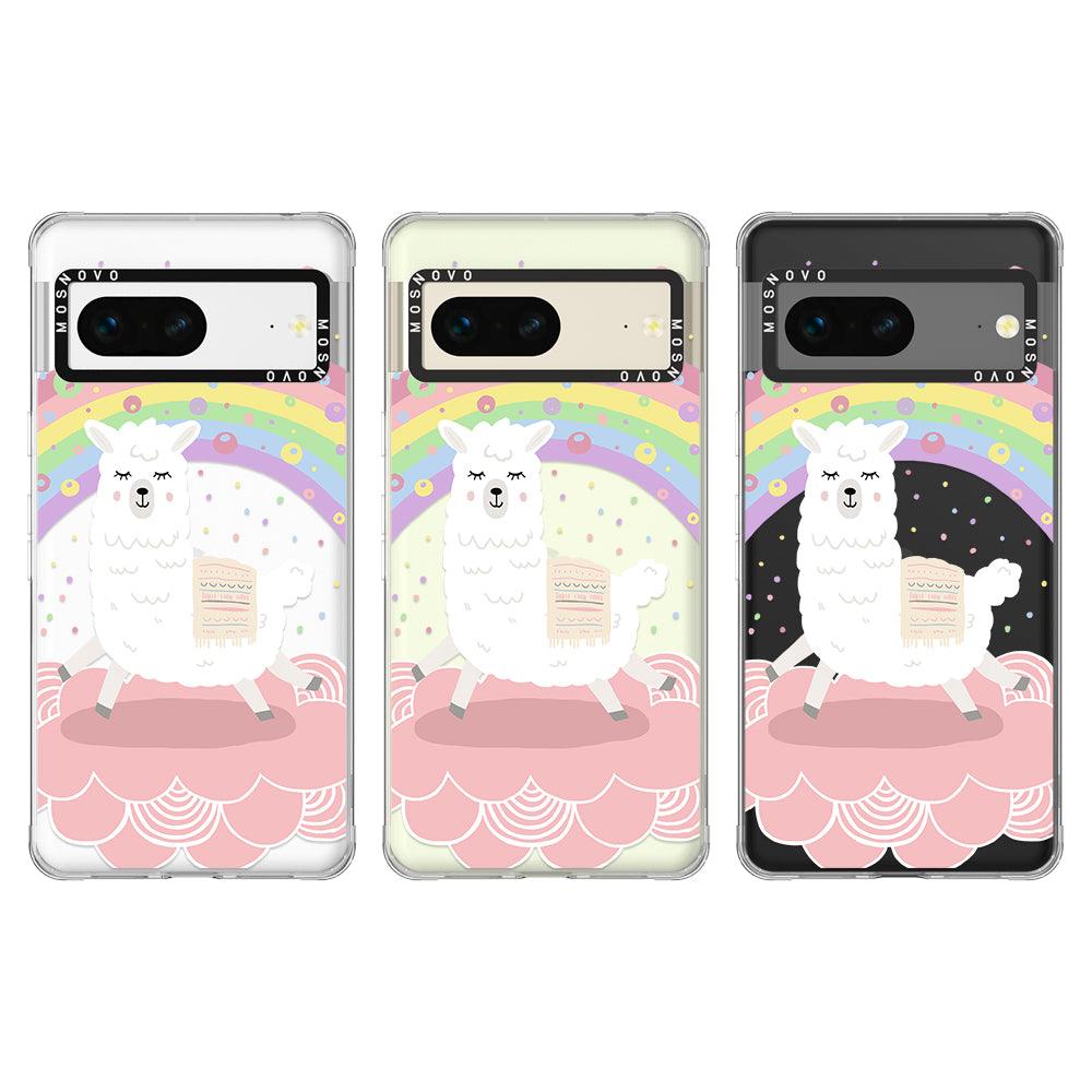 Pastel Rainbow Llama Phone Case - Google Pixel 7 Case - MOSNOVO