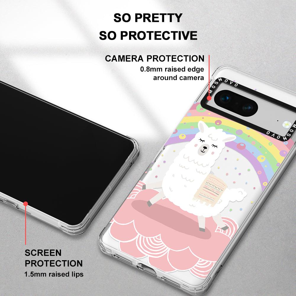 Pastel Rainbow Llama Phone Case - Google Pixel 7 Case - MOSNOVO