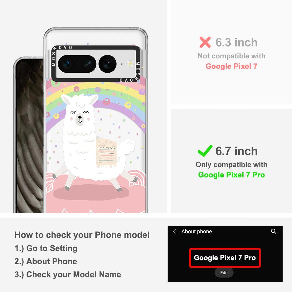 Pastel Rainbow Llama Phone Case - Google Pixel 7 Pro Case - MOSNOVO