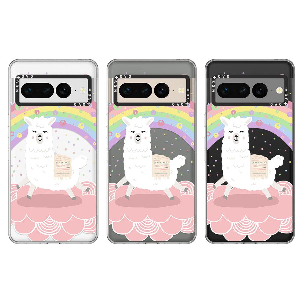 Pastel Rainbow Llama Phone Case - Google Pixel 7 Pro Case - MOSNOVO