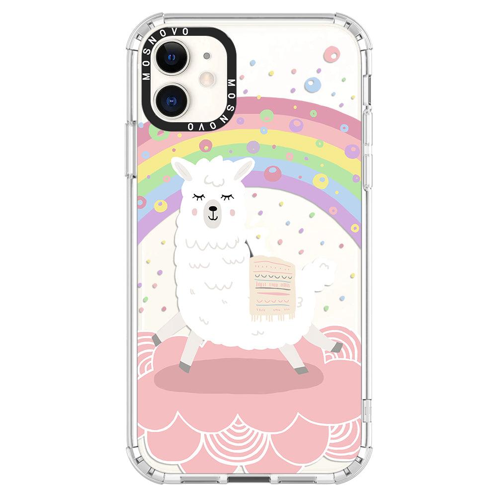 Rainbow Alpaca Phone Case - iPhone 11 Case - MOSNOVO