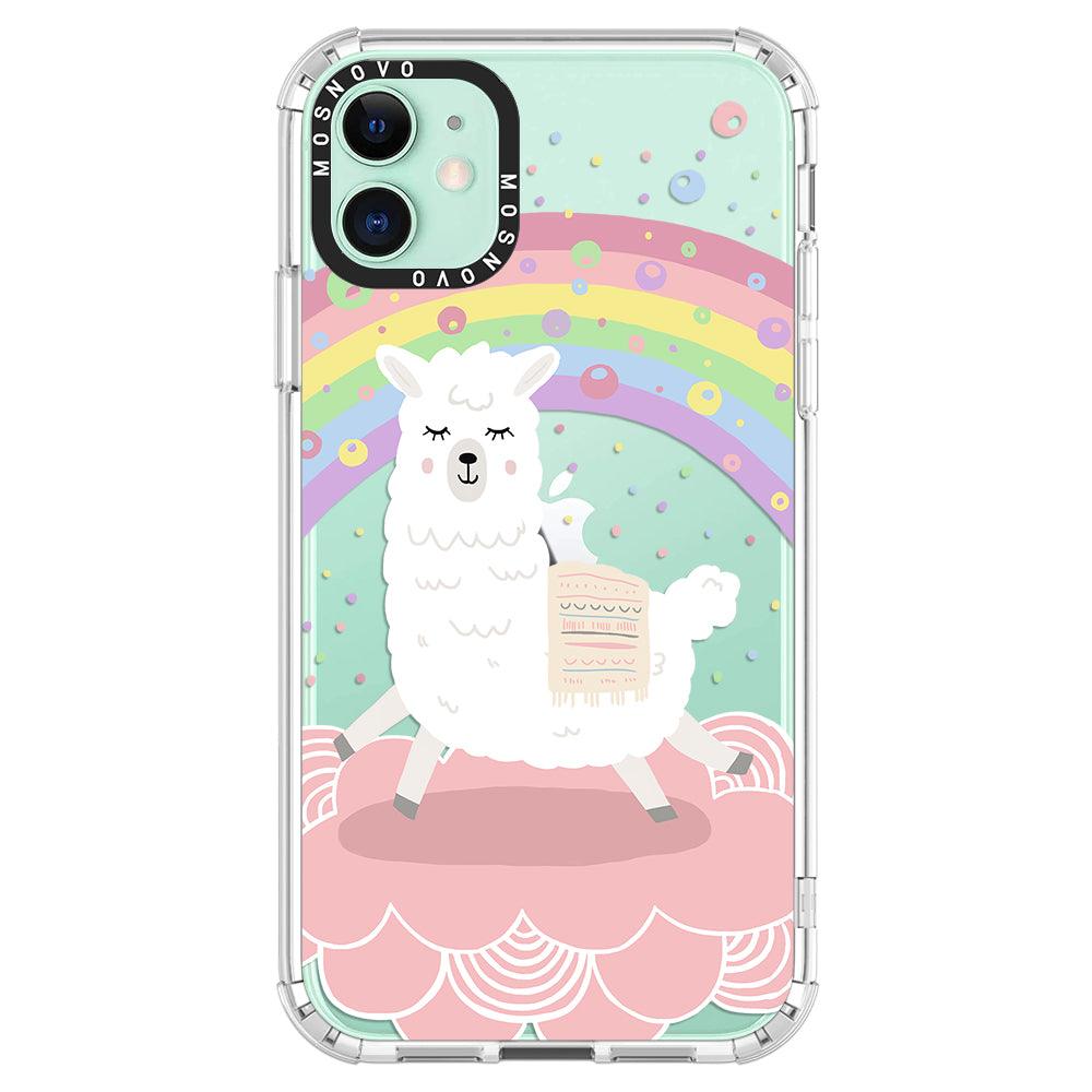 Rainbow Alpaca Phone Case - iPhone 11 Case - MOSNOVO