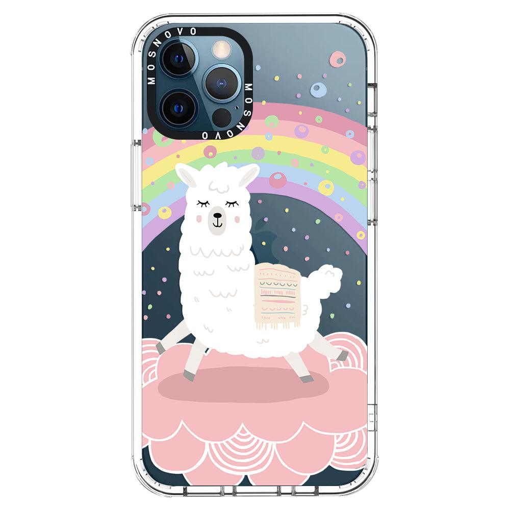 Rainbow Alpaca Phone Case - iPhone 12 Pro Case - MOSNOVO