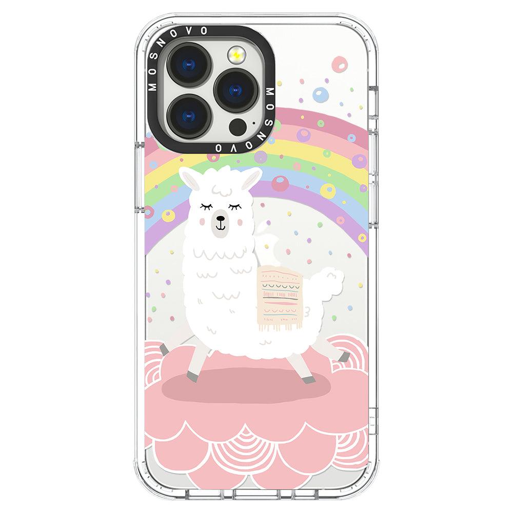 Rainbow Alpaca Phone Case - iPhone 13 Pro Case - MOSNOVO