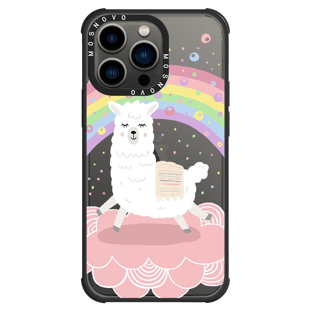 Rainbow Alpaca Phone Case - iPhone 13 Pro Case - MOSNOVO