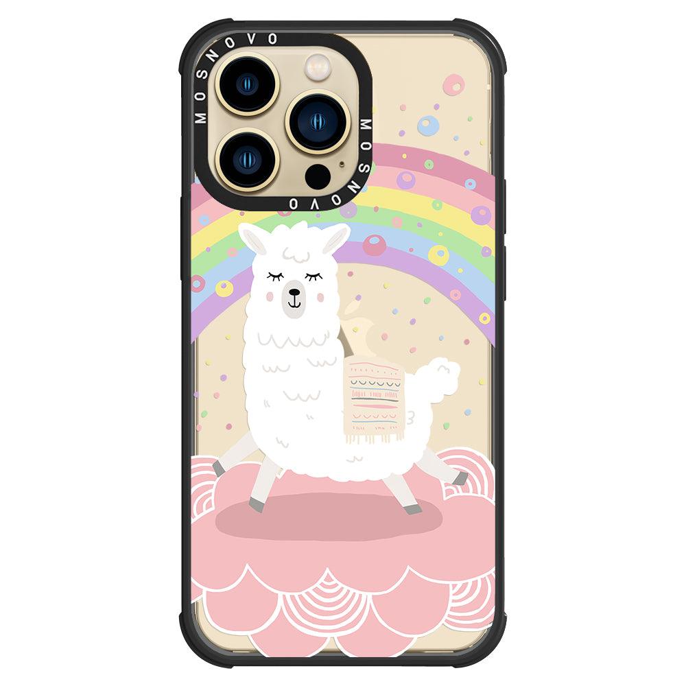 Rainbow Alpaca Phone Case - iPhone 13 Pro Case - MOSNOVO