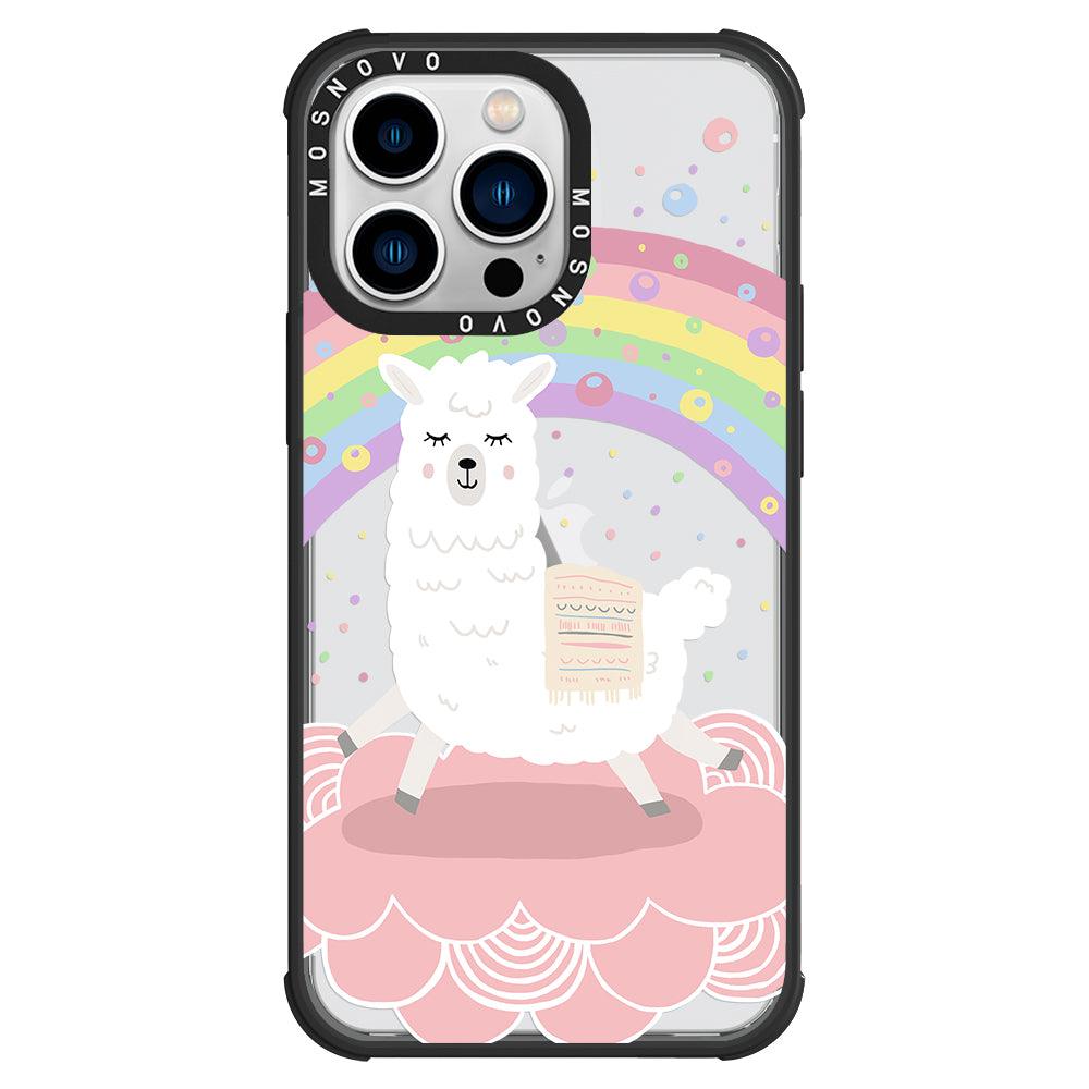 Rainbow Alpaca Phone Case - iPhone 13 Pro Case - MOSNOVO