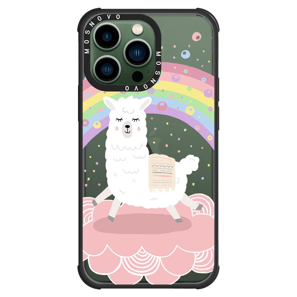 Rainbow Alpaca Phone Case - iPhone 13 Pro Case - MOSNOVO