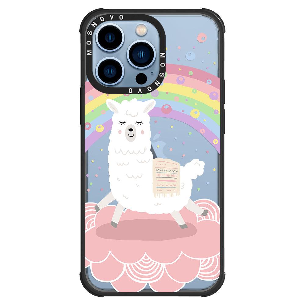 Rainbow Alpaca Phone Case - iPhone 13 Pro Case - MOSNOVO