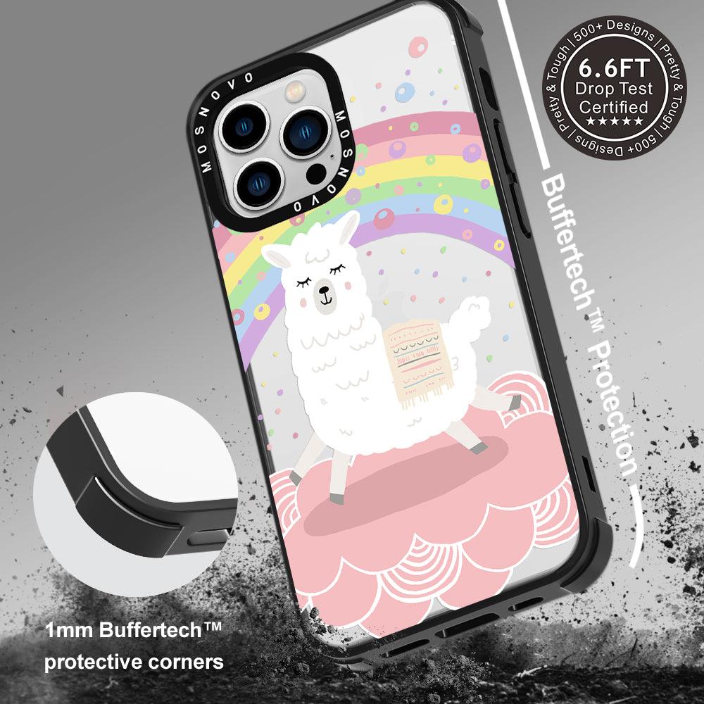 Rainbow Alpaca Phone Case - iPhone 13 Pro Case - MOSNOVO