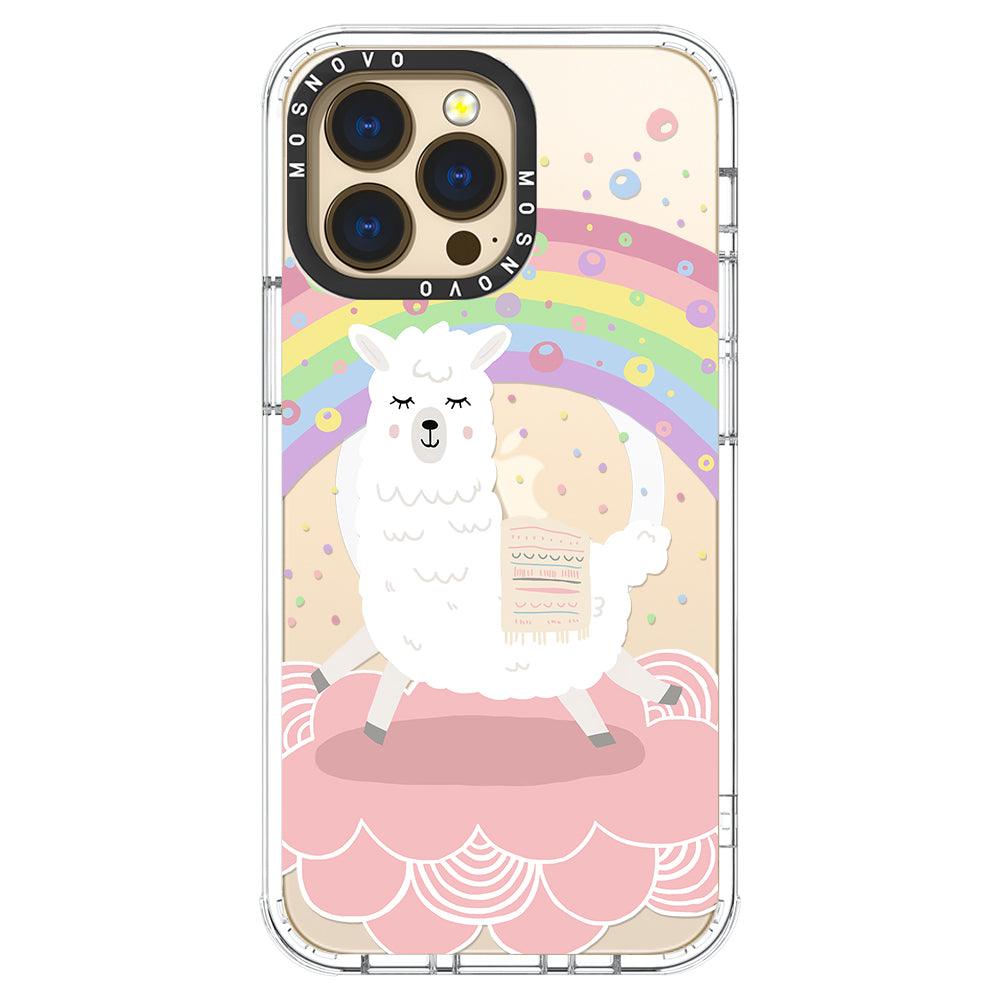 Rainbow Alpaca Phone Case - iPhone 13 Pro Case - MOSNOVO