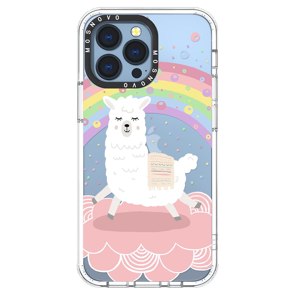 Rainbow Alpaca Phone Case - iPhone 13 Pro Case - MOSNOVO