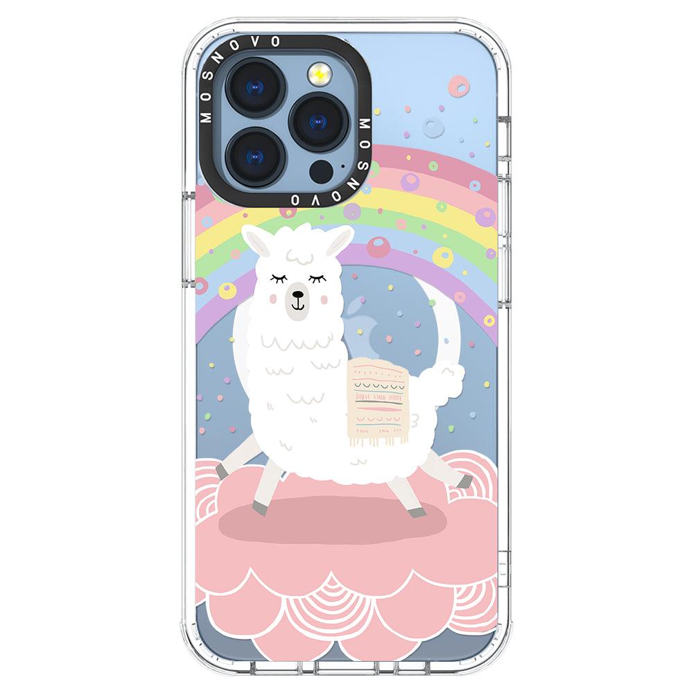 Rainbow Alpaca Phone Case - iPhone 13 Pro Case - MOSNOVO