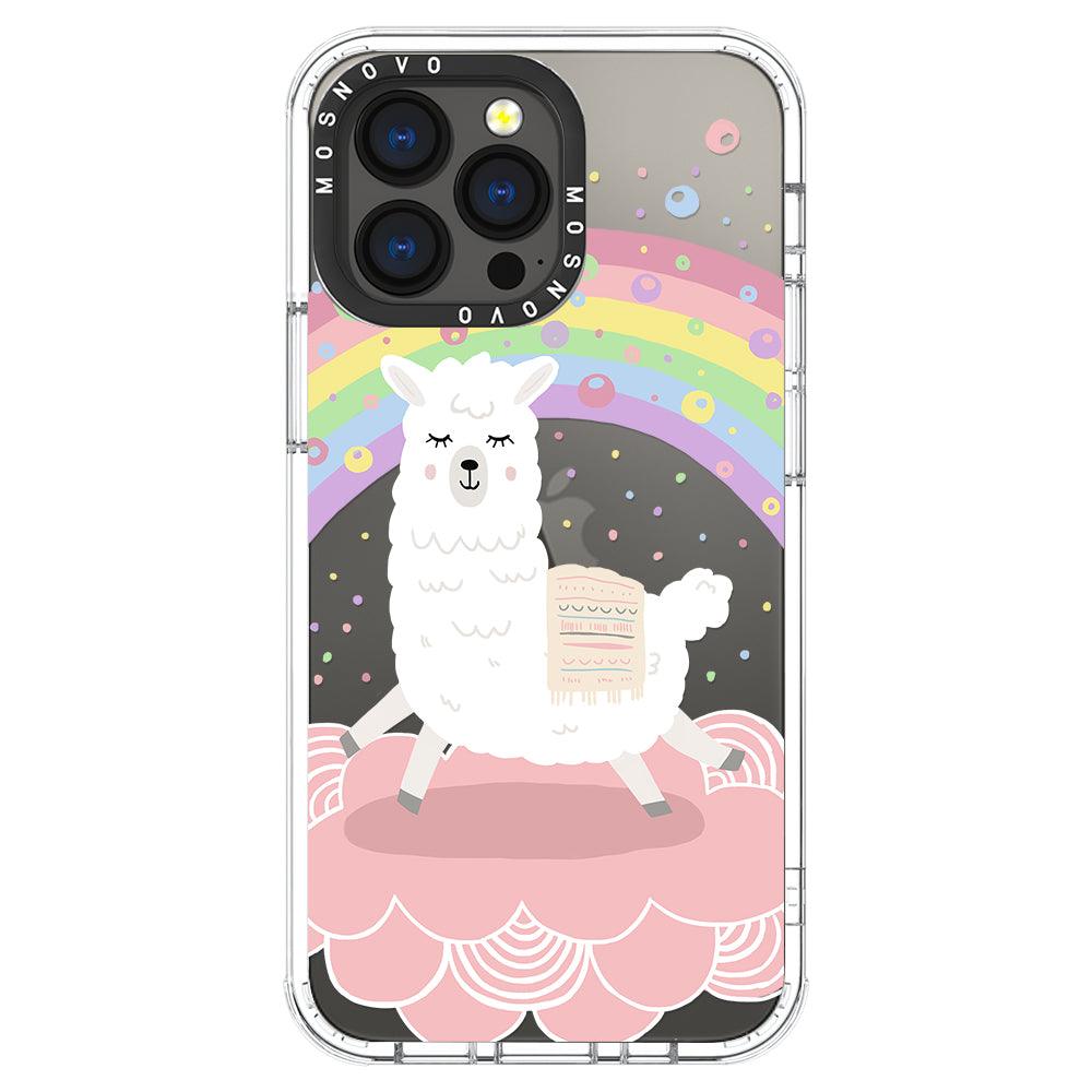 Rainbow Alpaca Phone Case - iPhone 13 Pro Case - MOSNOVO