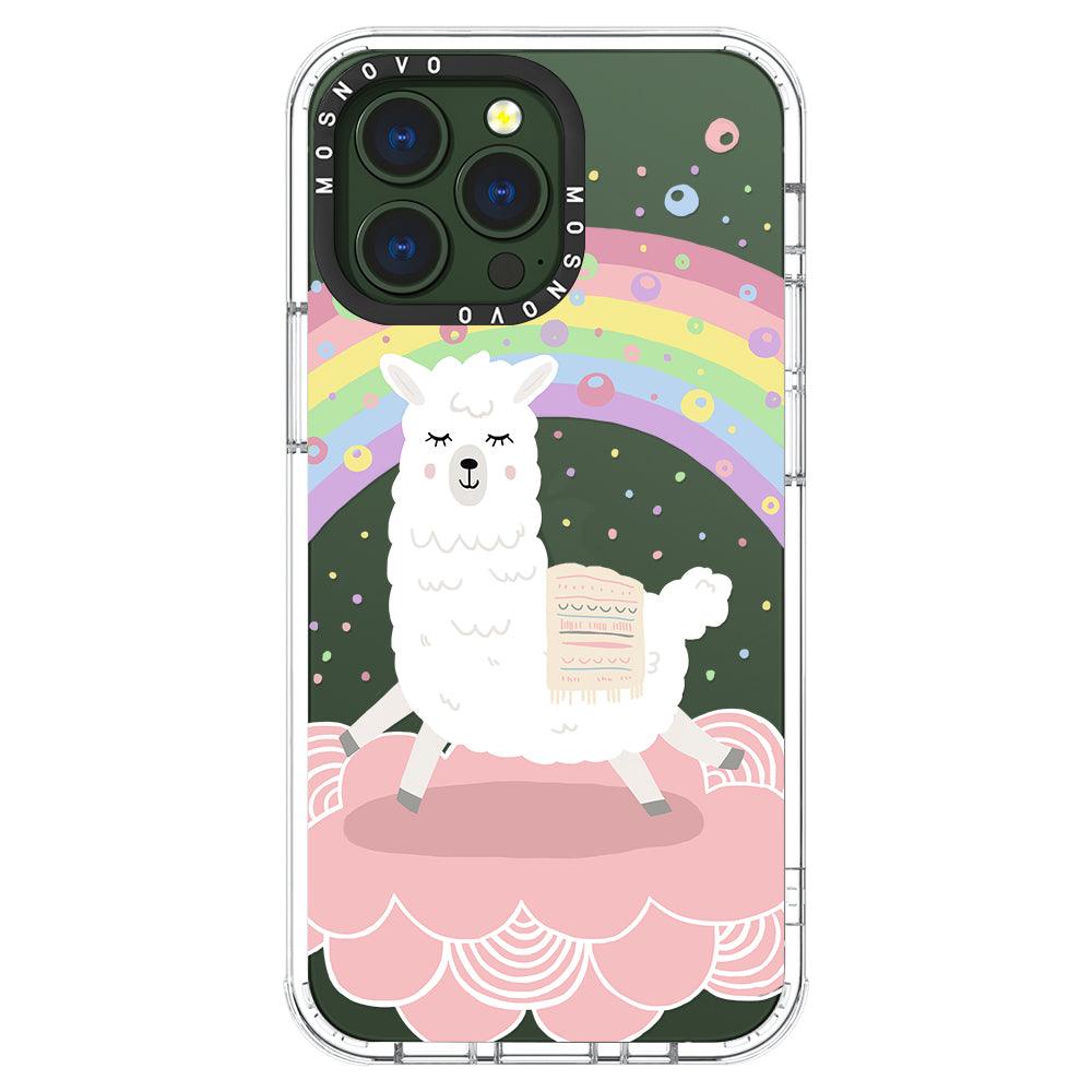 Rainbow Alpaca Phone Case - iPhone 13 Pro Case - MOSNOVO