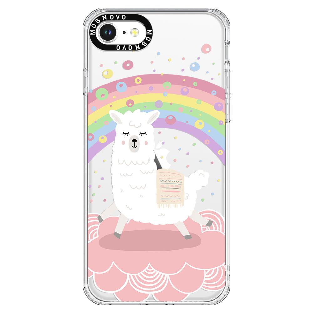 Rainbow Alpaca Phone Case - iPhone SE 2020 Case - MOSNOVO