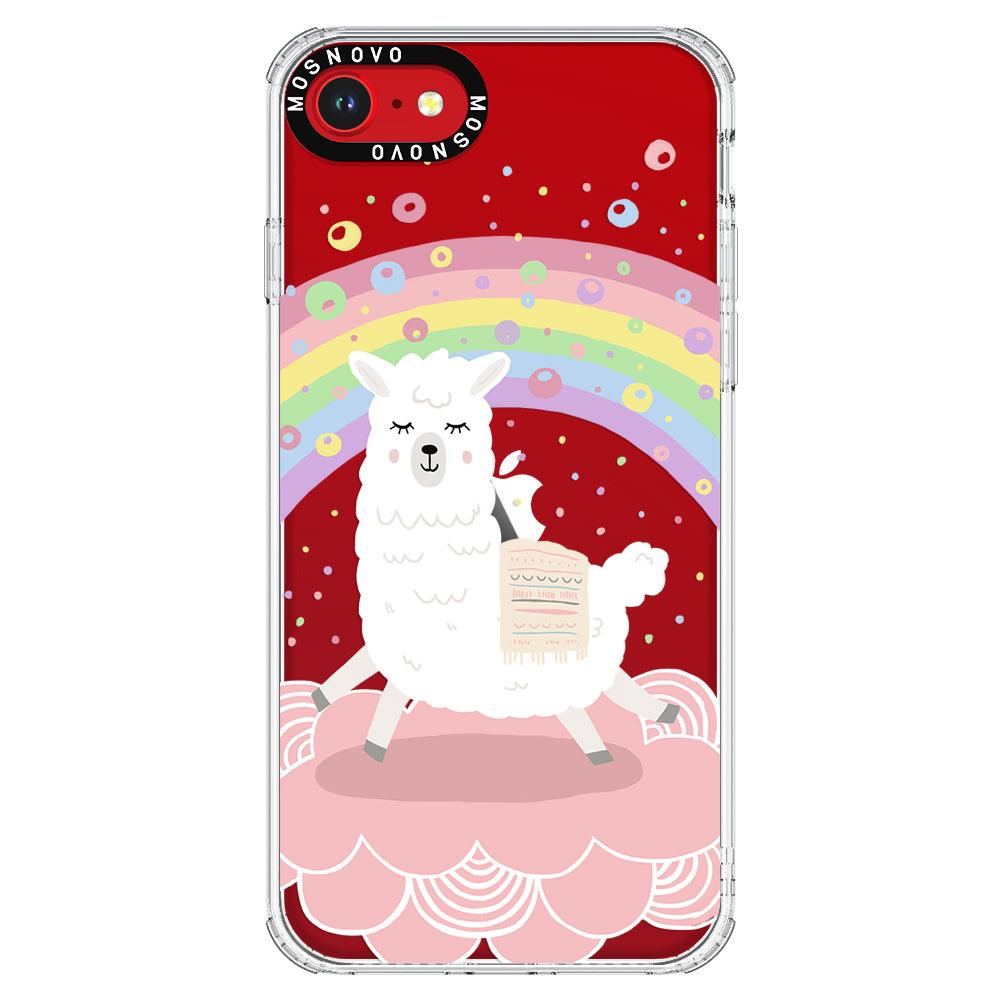 Rainbow Alpaca Phone Case - iPhone SE 2020 Case - MOSNOVO