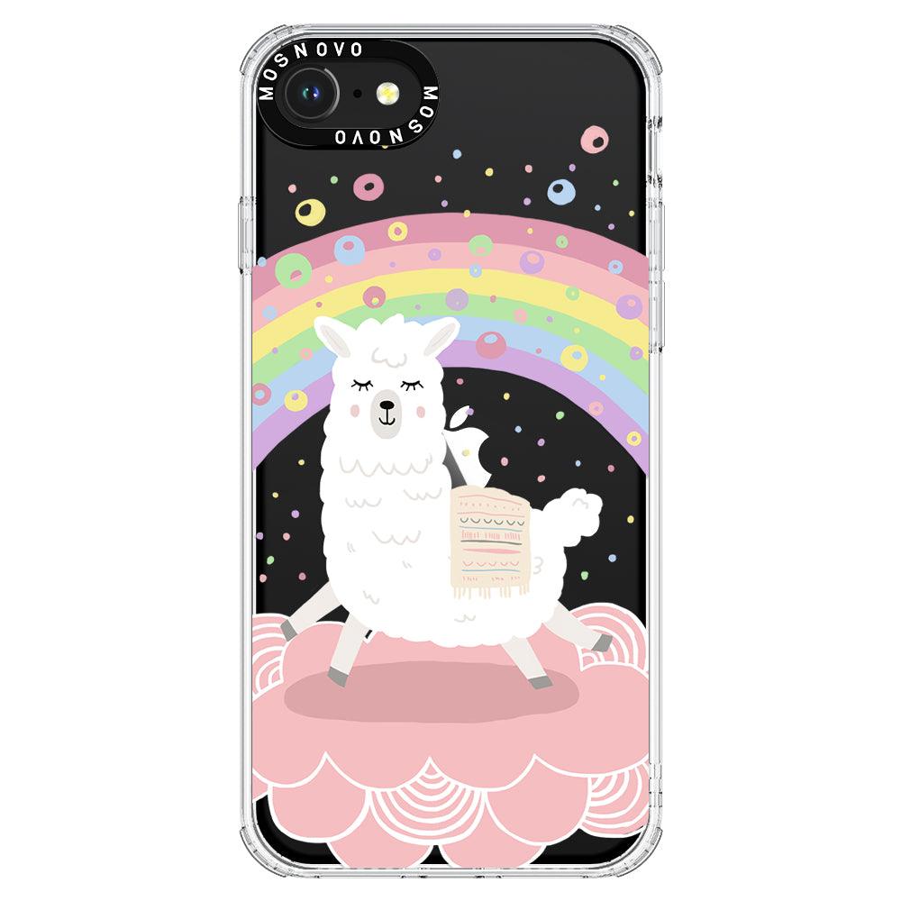 Rainbow Alpaca Phone Case - iPhone SE 2020 Case - MOSNOVO