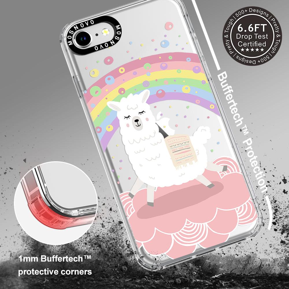 Rainbow Alpaca Phone Case - iPhone SE 2020 Case - MOSNOVO