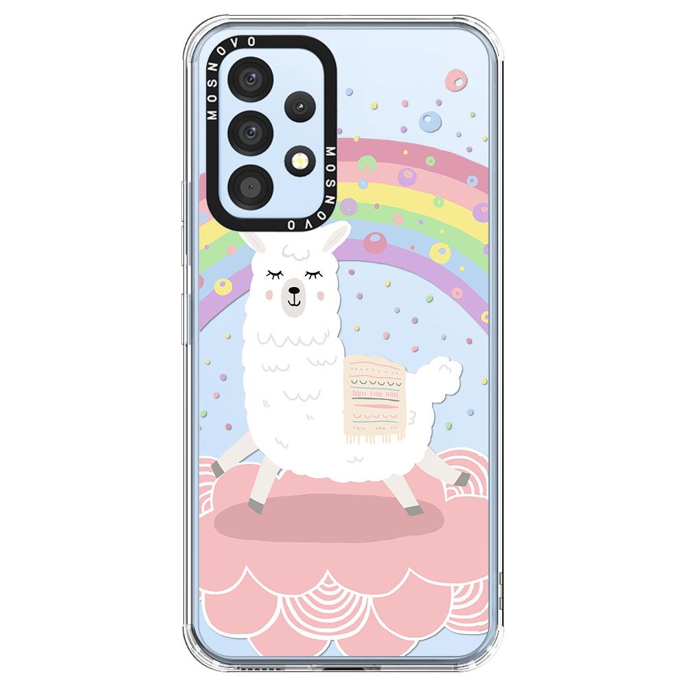 Pastel Rainbow Llama Phone Case - Samsung Galaxy A53 Case - MOSNOVO