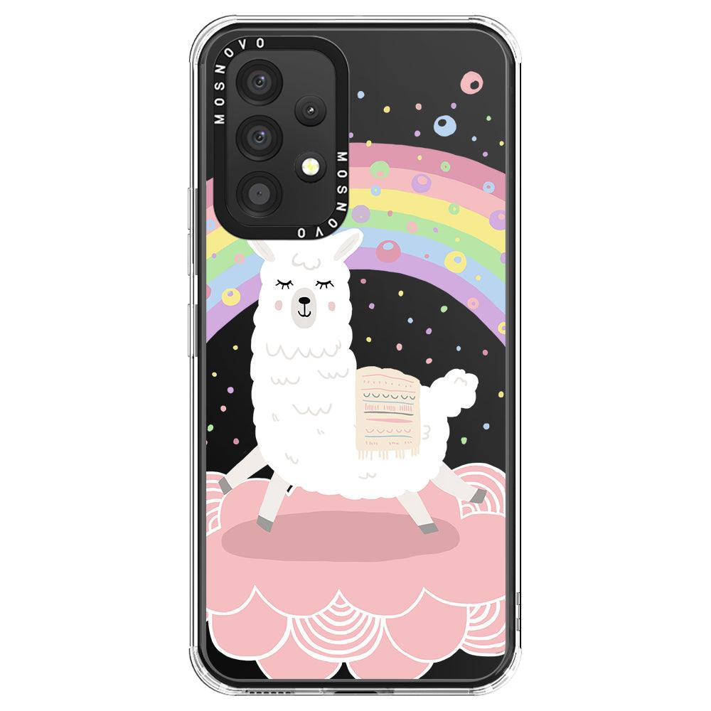 Pastel Rainbow Llama Phone Case - Samsung Galaxy A53 Case - MOSNOVO