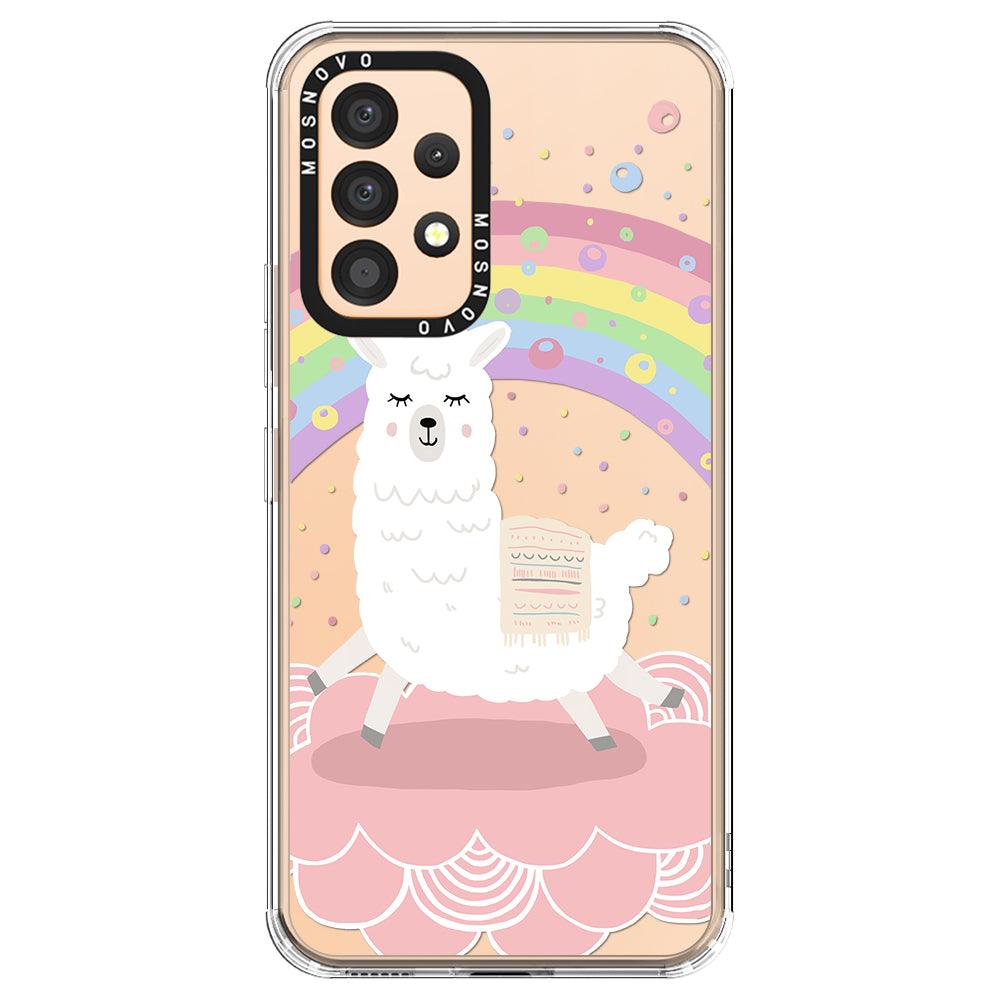 Pastel Rainbow Llama Phone Case - Samsung Galaxy A53 Case - MOSNOVO