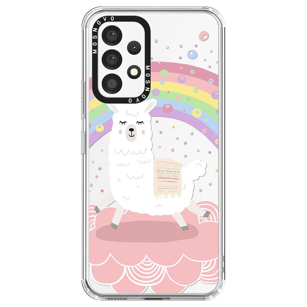 Pastel Rainbow Llama Phone Case - Samsung Galaxy A53 Case - MOSNOVO