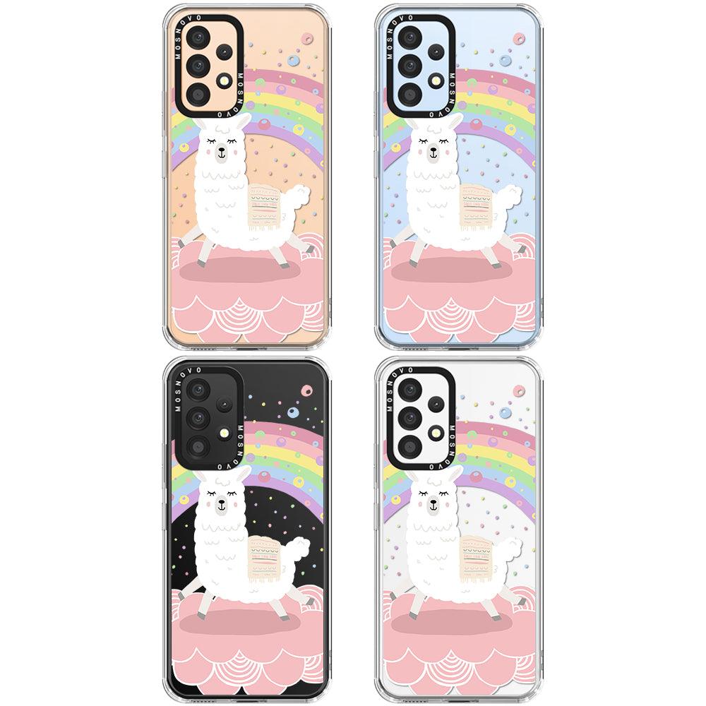 Pastel Rainbow Llama Phone Case - Samsung Galaxy A53 Case - MOSNOVO