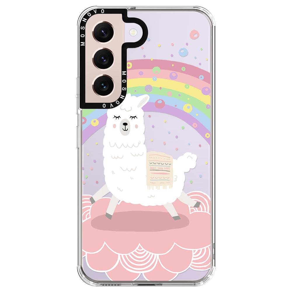 Pastel Rainbow Llama Phone Case - Samsung Galaxy S22 Case - MOSNOVO