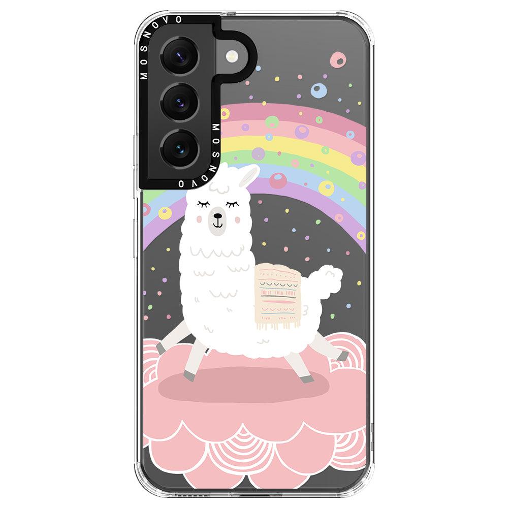 Pastel Rainbow Llama Phone Case - Samsung Galaxy S22 Case - MOSNOVO