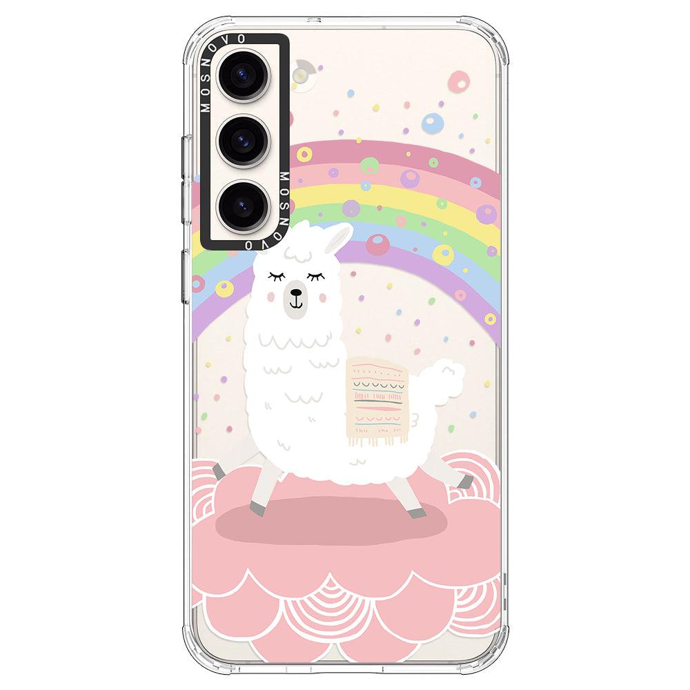 Pastel Rainbow Llama Phone Case - Samsung Galaxy S23 Case - MOSNOVO