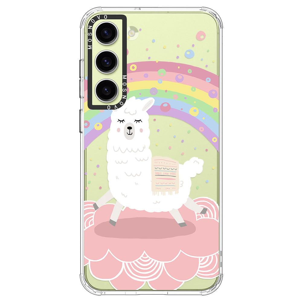 Pastel Rainbow Llama Phone Case - Samsung Galaxy S23 Case - MOSNOVO