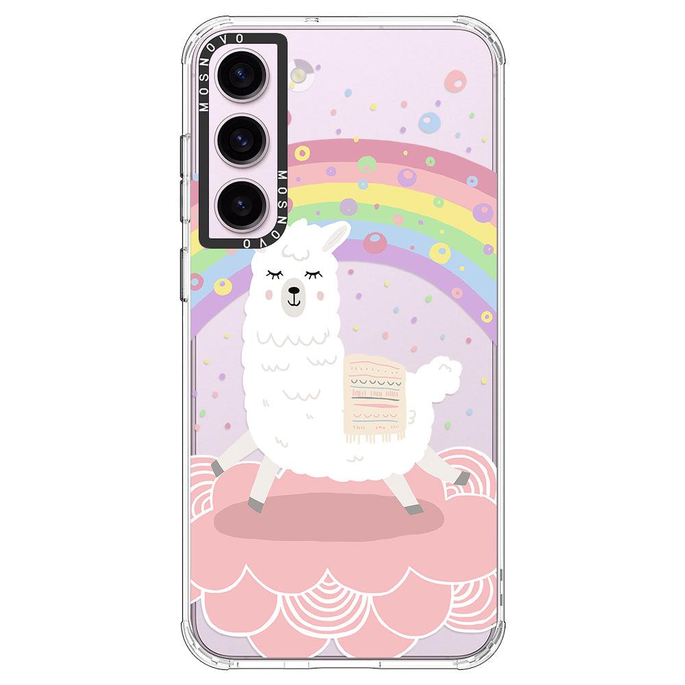 Pastel Rainbow Llama Phone Case - Samsung Galaxy S23 Case - MOSNOVO